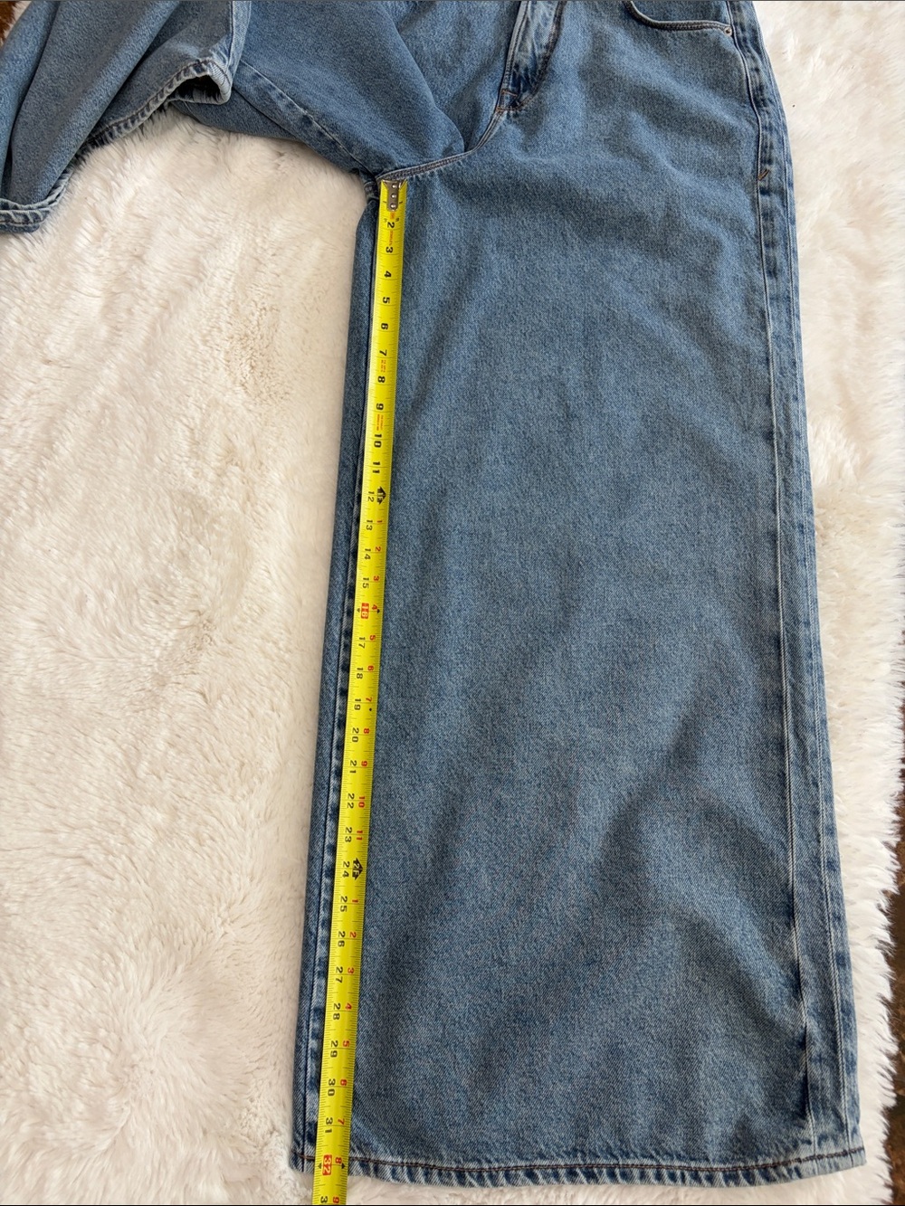 Good American,size 6/28,Women’s Paneled Wide Leg Blue Denim Jeans - Picture 17 of 17